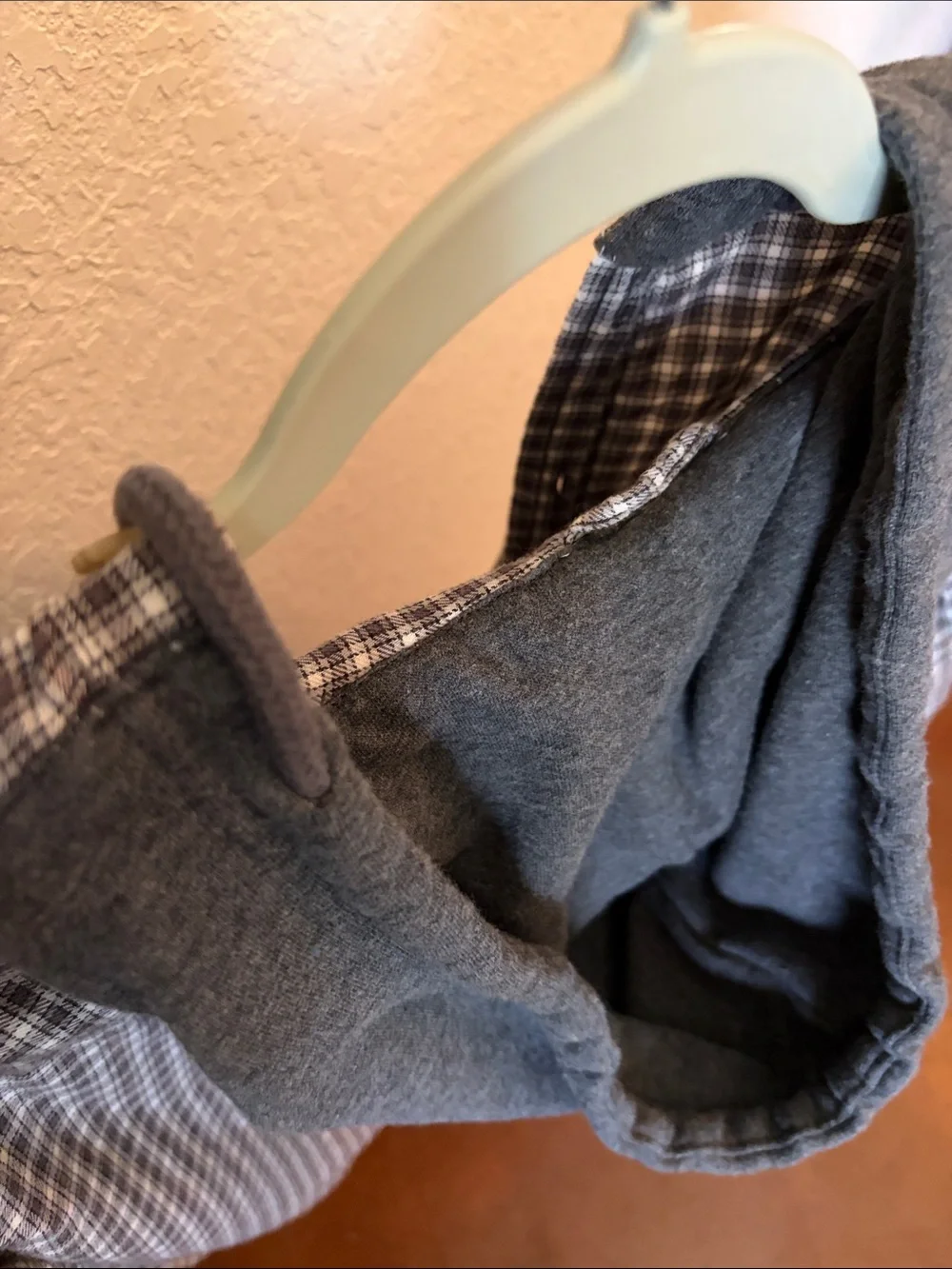 American Eagle Cropped Button-Up Hoodie Flannel Jacket- - Picture 8 of 9